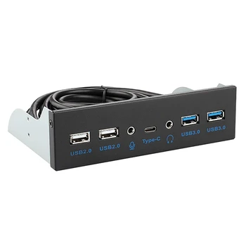 

HTHL-Usb 3.1 Front Panel Hub Optical Drive 5.25-Inch Panel Computer Expansion Board with Key-A 7 Ports Support Type-C/Usb3.0/Usb