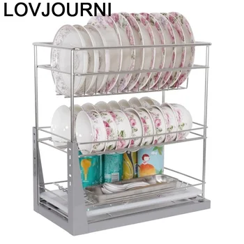 

Armario Dish Drainer and Storage Stainless Steel Cocina Cuisine Organizer Kitchen Cabinet Cestas Para Organizar Basket
