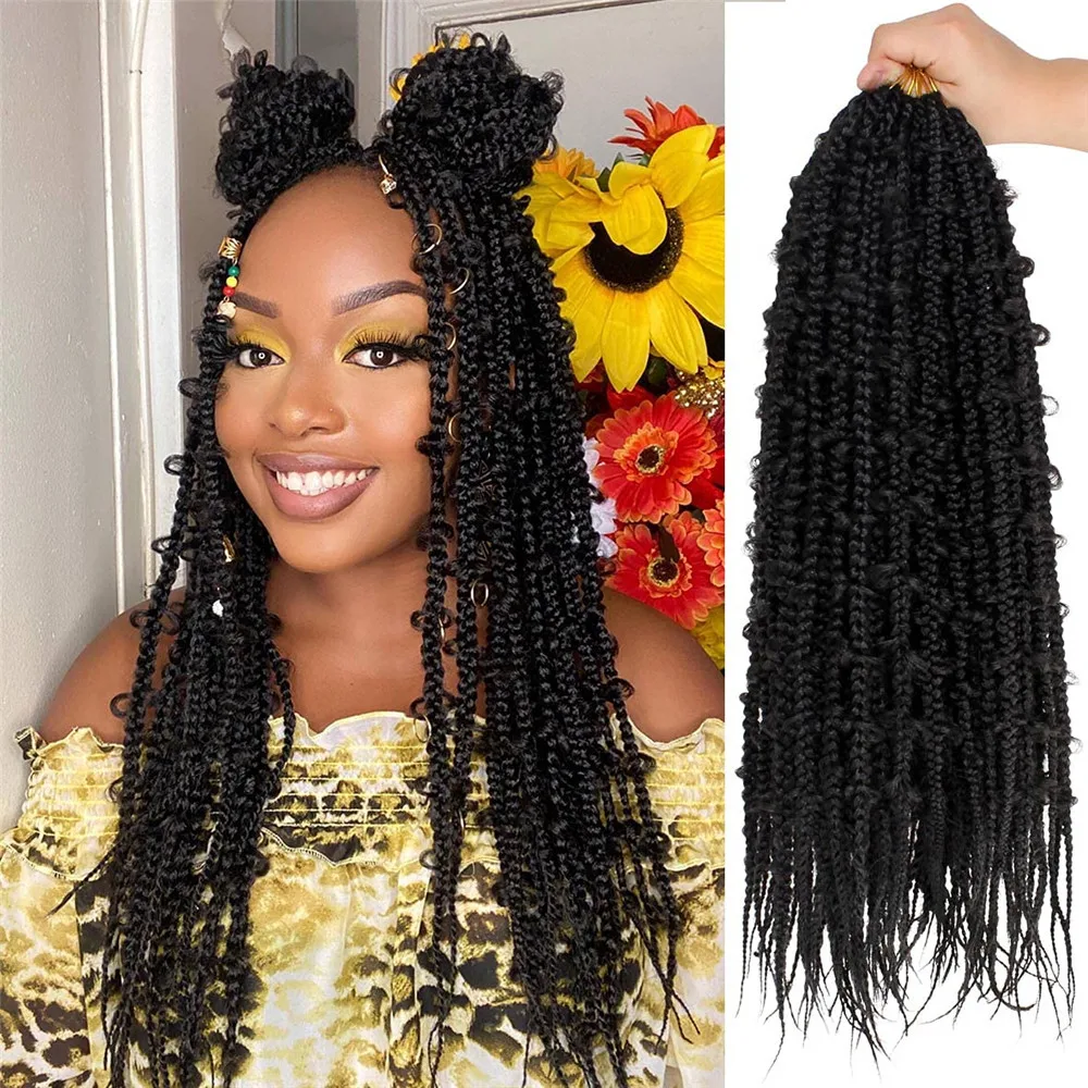 Synthetic Crochet Braid Hair Butterfly Locs Jungle Box Braids Soft Locs