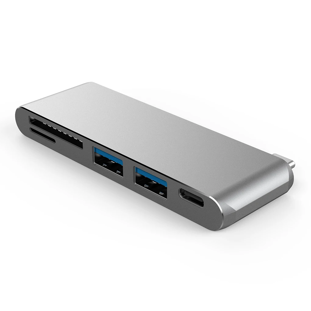 Порт type-c 5 в 1 концентратор USB3.0 высокоскоростной адаптер SD Micro SD TF кардридер телефон USB зарядное устройство