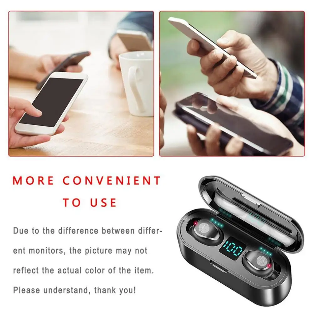 TWS Bluetooth Earphones with Microphone Touch Control Wireless Headphones HIFI Mini In ear Earbuds Sport Running Heasets HD Call