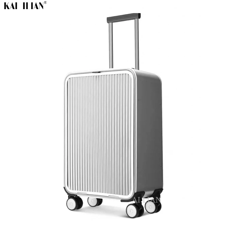 16''2" 24" дюймов Алюминиевый Чемодан каюта чемодан на колесиках для путешествий деловая сумка на колесиках ТАС замок носить на прокатный багаж