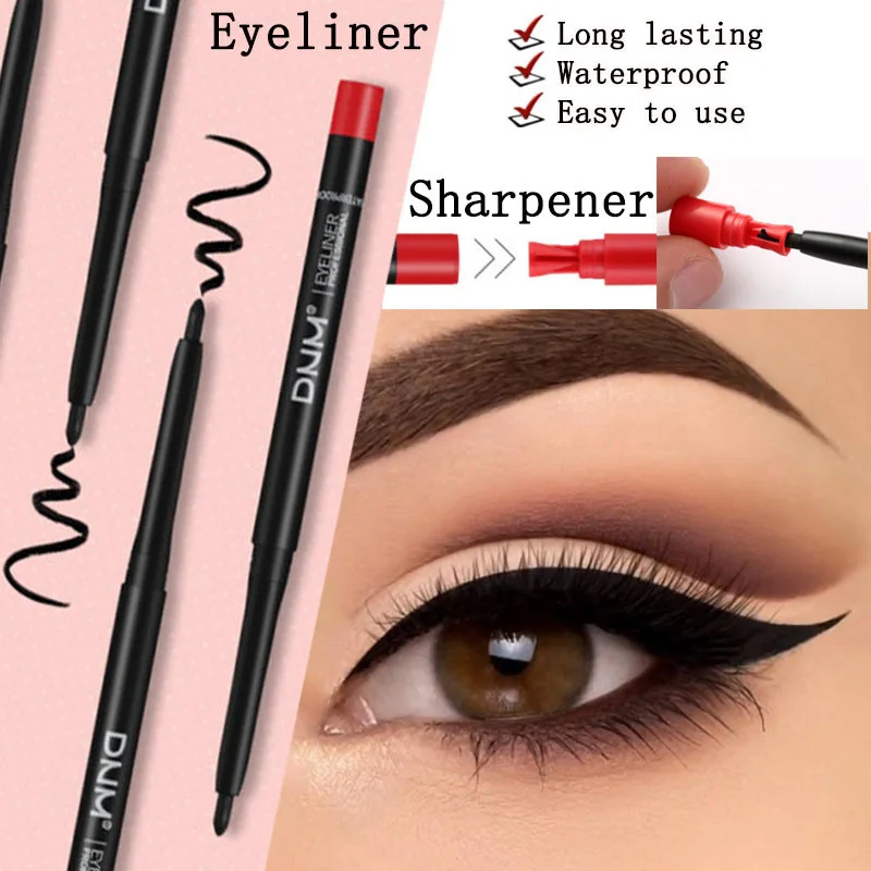 

Women Eyeliner Pen Long Lasting Waterproof Eye Liner Brush with Sharpener Cosmetic Tool V9-Drop