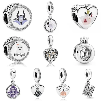 

2019 NEW Autumn Series 100% 925 Sterling Silver Witch Pendant Love Charm Fit Women DIY Bracelet Original Jewelry Set Gift