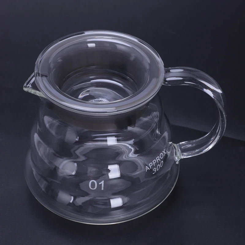 2 шт., V60, залейте по стеклу, кофе-сервер, графин, капельный кофейник, чайник для заваривания, бариста, Перколятор, прозрачный, 360 мл и 800 м