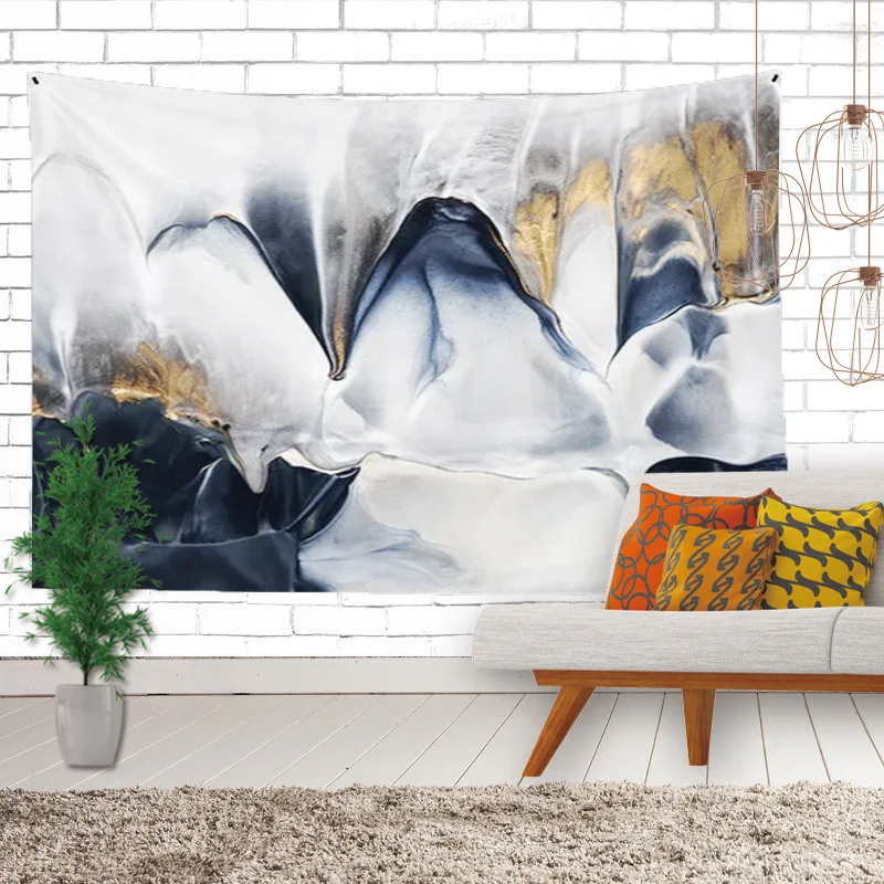 Hot Sales Abstract Rizhao Mountain Landscape Painting Home Tapestry Wall Hangers Living Room Bedroom Decoration Mural Decorative