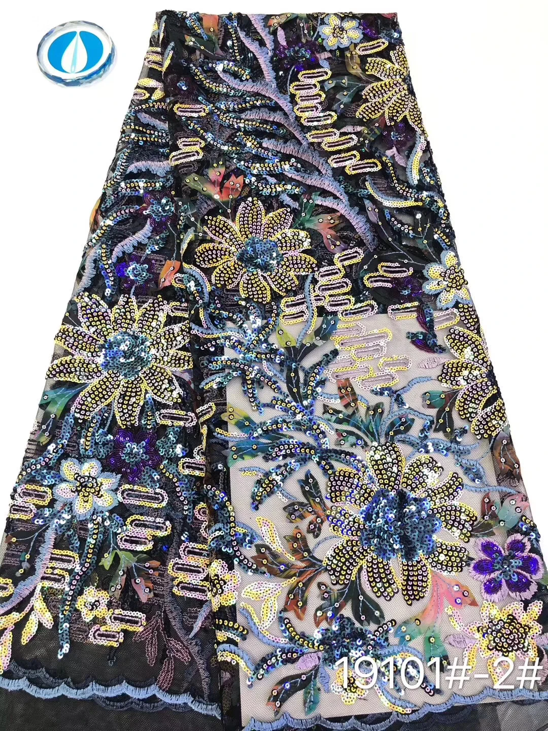 

Sequined Lace Fabric African Lace Fabric 2022 High Quality Lace French Nigerian Tulle Lace Fabric D3736