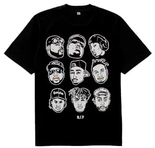 

Rip Rap 2Pac Xxxtentacion Mac Miller Notrious Big L Pun Shirt Yellow Grill Teeth 2019 Unisex Tee