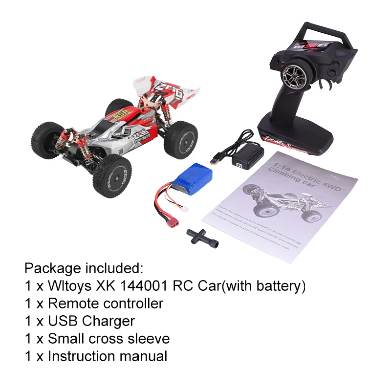 Wltoys XK 144001 1:14 2,4 ГГц RC автомобиль 60 км/ч высокая скорость RC гоночный автомобиль RC багги 4WD Электрический внедорожный Дрифт Abosber автомобиль красный/зеленый