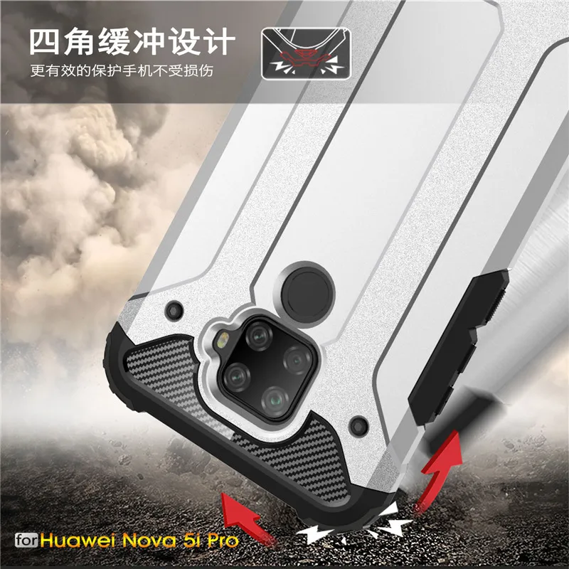 

For Huawei Nova 5i Pro Case Armor Shockproof Silicone Phone Case For Huawei Nova 5i Pro Bumper Case Funda Capa Shell