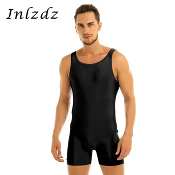

Mens Dance Unitard Bodysuit Sleeveless Stretchy One Piece Sports Gymnatic Bodysuit Leotard Dance Biketard Unitard Dancewear