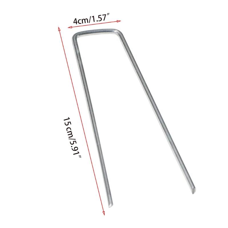 Garden stakes 203F Weedproof Cloth Ground Lawn Fixer for Fixing Weed Mesh Floor Galvanized Steel Garden Stake Staple Mulch