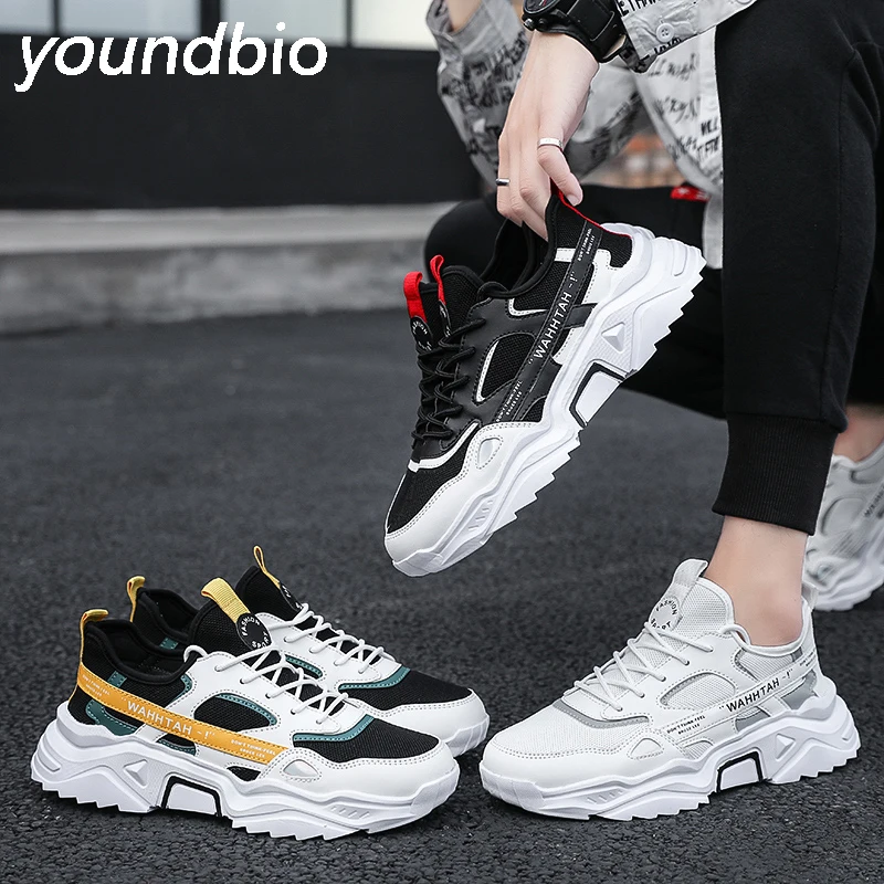 Men's Sports Shoes Casual Breathable Korean Style Low-Top Sneakers Deodorant and High Elasticity Soft Quality |