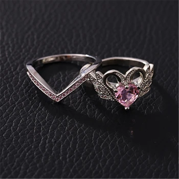 

New Silver Ring Classic Temperament Female Models Exaggerated Retro Inlaid Zircon Couple Lovers Engagement Jewelry