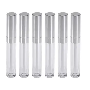 

10pcs 6ml Gloss Lip Balm Tubes Container Gloss Lip Wand Bottles Empty Silver