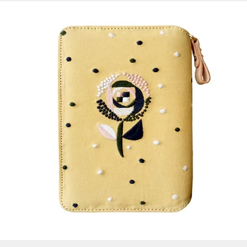 

Hand Made High Quality Cloth Zipper Bag Style Journal Cover A6 Floral Cover For Standard A6 Fitted Paper Book