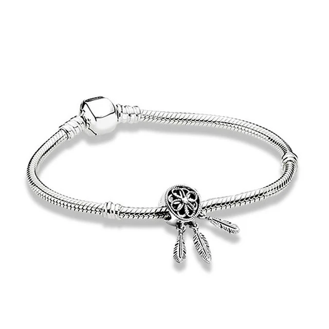 

100% 925 Sterling Silver ZT0133 Capture Love Bracelet Set 797200 SPIRITUAL DREAMCATCHER CHARM 590702HV BRACELET WITH CLASP