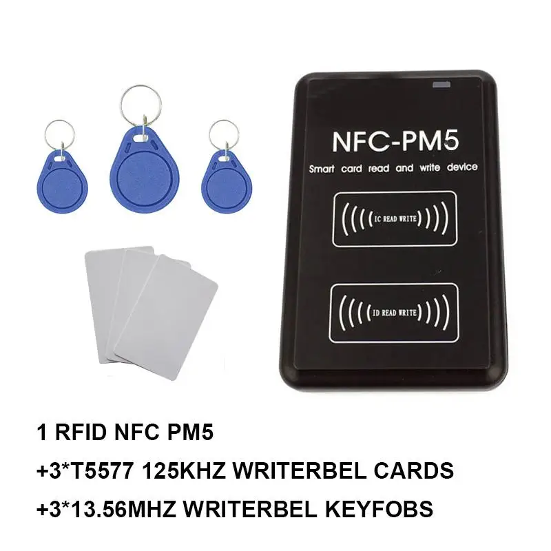 Nfc-pm3 Id 125 кГц T5577 Em4305 Rfid Копир Ic Reader репликатор Nfc-pm5 Ic 13,56 МГц F08 S50 функция декодирования смарт-карты - Цвет: NFC-PM5-SUIT