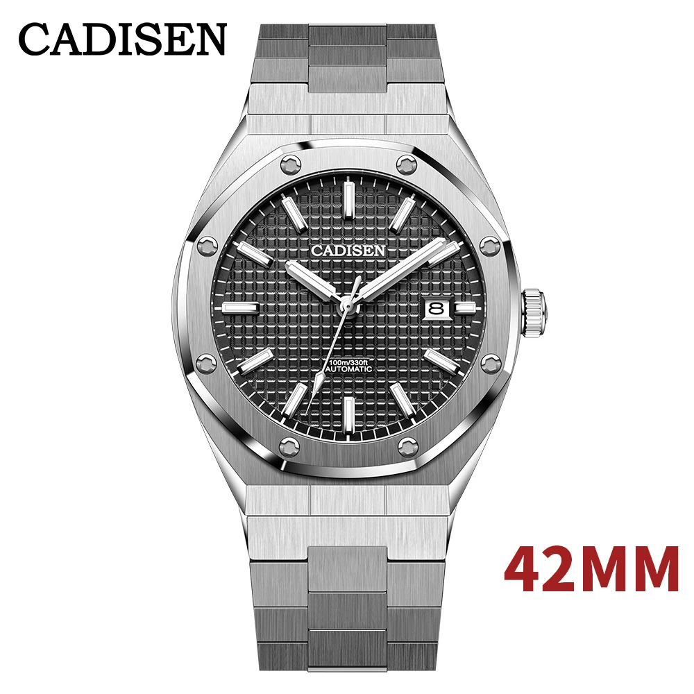 CADISEN 42MM OAK Men's Watches Top Brand Luxury Mechanical Wrist Watch Mens Automatic Men 100M Waterproof Clock Man NH35A | Наручные