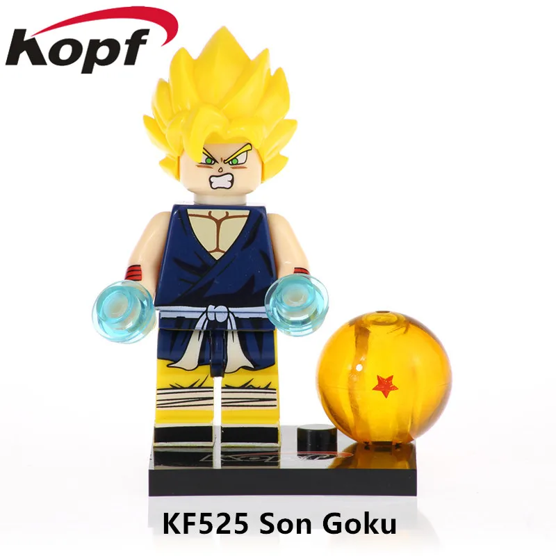 

Super Heroes Building Blocks Figures Dragon Ball Series Son Goku Uub Hit Gotenks Vegeta Krillin Bricks For Children Toys KF525