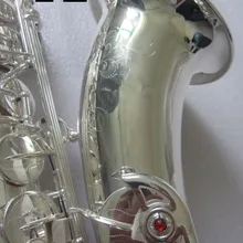 Серебряный Саксофон тенор Музыкальные инструменты высокого качества плоский B Sax музыкальный рупор
