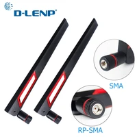 Dlenp 2 قطعة 2.4 جرام 5 جرام 5.8 جرام wifi هوائي ثنائي النطاق 12dBi هوائي راوتر هوائي SMA ذكر (دبوس)/ RP-SMA الذكور (ثقب)