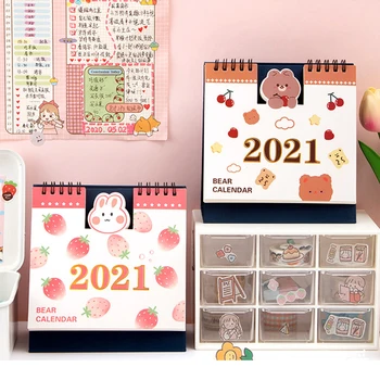 

1PC Mini Delicate Daily Schedule Plan Table Desk Calendar Year Planner Office Stationery Creative Desktop Decoration