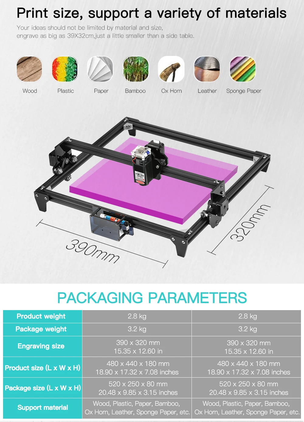 CNC TT-2.5 TT- 5.5 Laser Engraving Machine Fast Speed cutting machine tool carving wood/Leather/Metal/Acrylic best cheap 3d printer