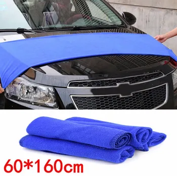 

RUNDONG AUTO ACCESSORIES Cloths 160*60cm Soft Blue Microfiber Cleaning Towel Car Auto Wash Dry Clean Cloth high quality 9812