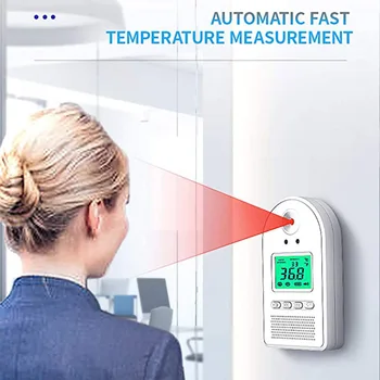 

Non-contact Infrared Temperature Wall Mount Smart Sensor Automatic Temperature Detector with Digital display Alarm LHB99