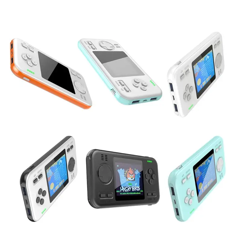 Встроенный 416 игр 2," lcd 8000mAh аккумулятор банк питания ретро портативная игровая консоль плеер