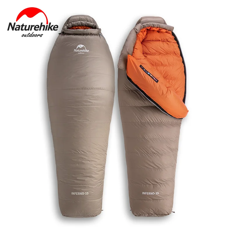 Naturehike зимний спальный мешок с гусиным пухом 750FP-21 ℃ утолщенный уличный