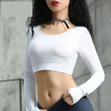 Новая футболка с длинными рукавами для йоги спортивная футболка с длинным рукавом для фитнеса с открытой спиной