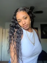 180% de la onda de agua peluca con malla Frontal transparente Frontal de encaje pelucas mojado y ondulado frente de encaje pelucas de cabello humano T parte rizado Peluca de cabello humano