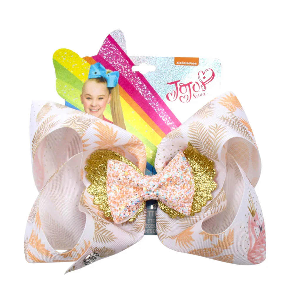 " Jojo Луки Jojo Siwa большой единорог заколки-бантики для волос для девочек блеск крыло заколки для волос в виде банта Вечерние Девушки аксессуары для волос