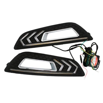 

2pcs White LED Special Car Daylight LED Daytime Running Light Modified Mustang Lamp Fit for ford 15-17 focus car light