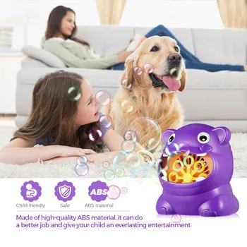 

Funny Kids Electric Bubble Machine Outdoor Children Automatic Bubble Blower Fan Bubble Machines Toys wubbel bubbel