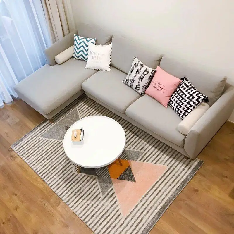 Modern Simple Living Room Coffee Table Sofa Carpet New Morocco Style Kilim Soft Carpets For Living Room Non-slip Rugs CF - Цвет: Зеленый