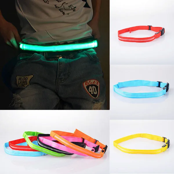 LED Flashing Waistband Safety Reflective Belt Waistband Bicycle