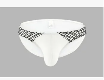 

wholesale low price 10pcs/lots mesh silk comfortable Ventilation men's Sexy briefs underwear 7.5g