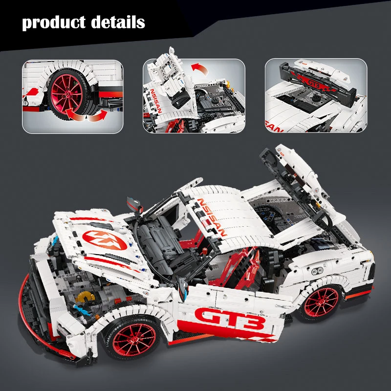 23010 GT-R гоночный автомобиль с функцией питания светодиодный светильник Technic 20102 MOC-22970 25326 строительные блоки
