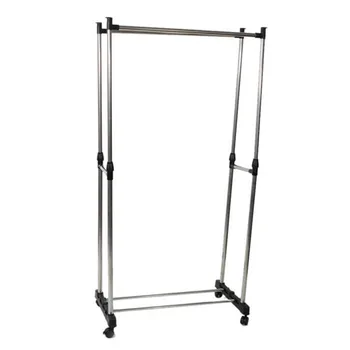 

Industrial Pipe Garment Rack Free Standing, Heavy Duty Detachable Clothes Rail with 4 Stable Feet for Clothing Storage Display