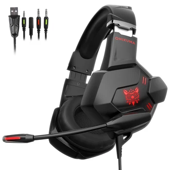 

PS4 Gaming Headphone Gaming Headsets Stereo Sound Glowing LED Light Over-Ear Headphones with Microphone for PC Laptop Earphones