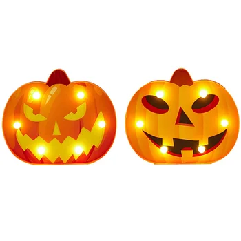 

1 Bag 2pcs Creative Decorative Durable Lightweight LED Night Light Halloween Lamp Pumpkin Shape Party Banquet