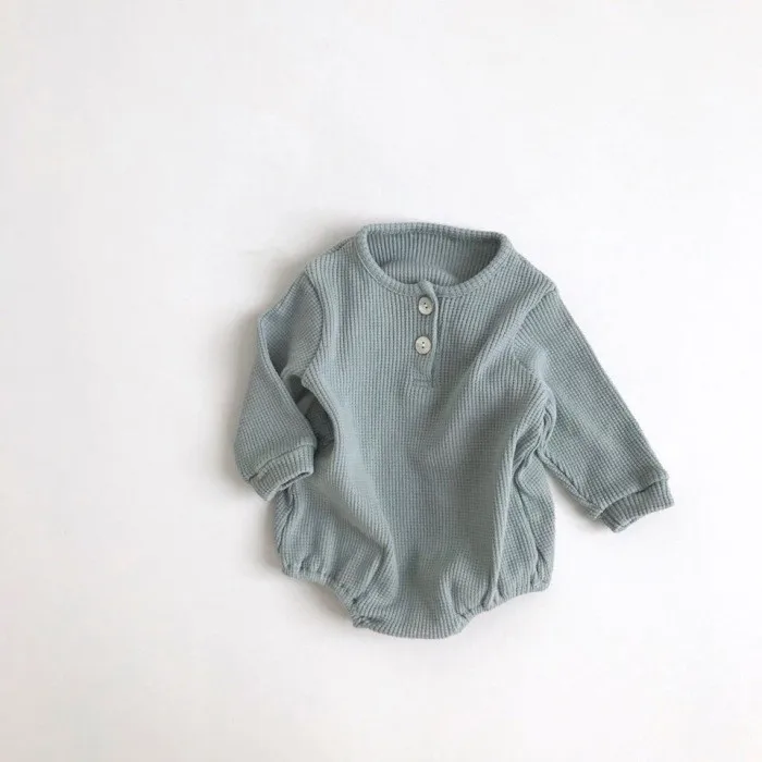 

Newborn Autumn Knitted Baby Clothes Ribbed Cotton Spring Winter Baby Romper Infant Toddler Jumpsuit for Girls Boys One Piece