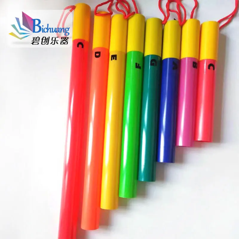 Детские музыкальные орф-инструменты с веревкой 8 тон трубки Цвет октавы трубки детская просветить учебных пособий