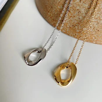 

South Korea's Version of the S925 sterling silver 18-karat gold necklace, silver necklace for women wedding high fashion jewelry