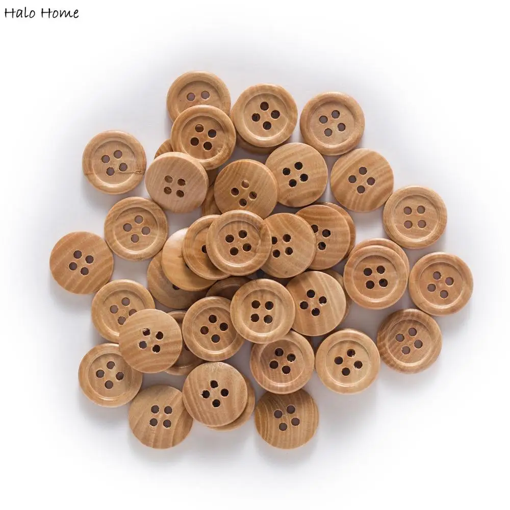 2 Hole Solid Wooden Buttons Sewing Scrapbook Clothing Crafts handwork 10-25mm