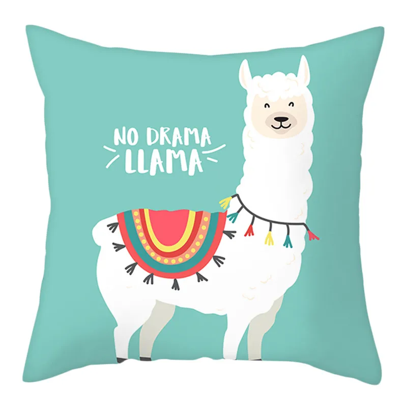Чехол для подушки Fuwatacchi с принтом в виде ламы|Наволочка| |