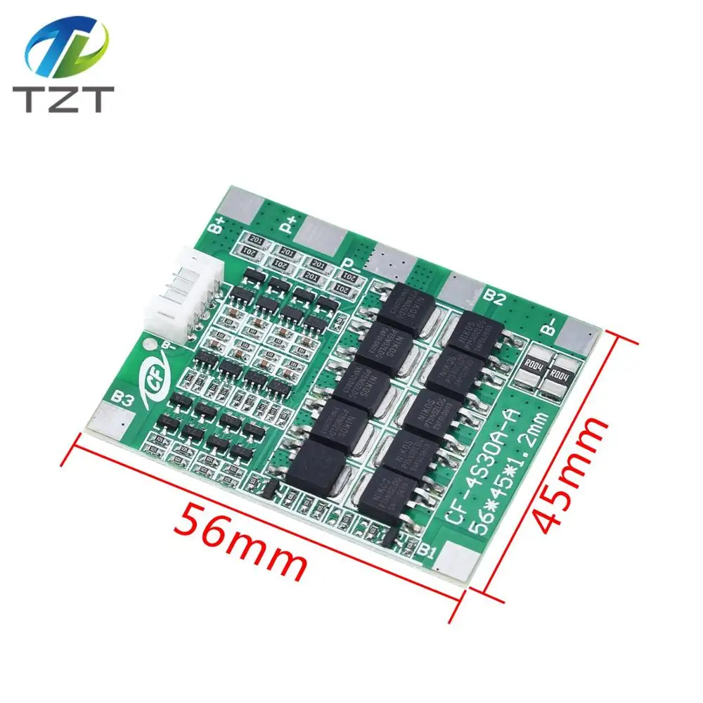 TZT 4S 30A 14,8 V литий-ионная батарея 18650 BMS пакеты Щит защиты печатной платы баланс Интегральные схемы